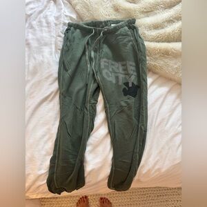 Freecity Olive Green Knit Pants
